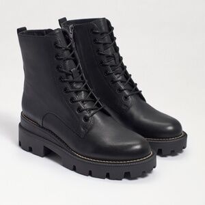 Sam Edelman Garret Womens Lugged Sole Ankle Combat Boots